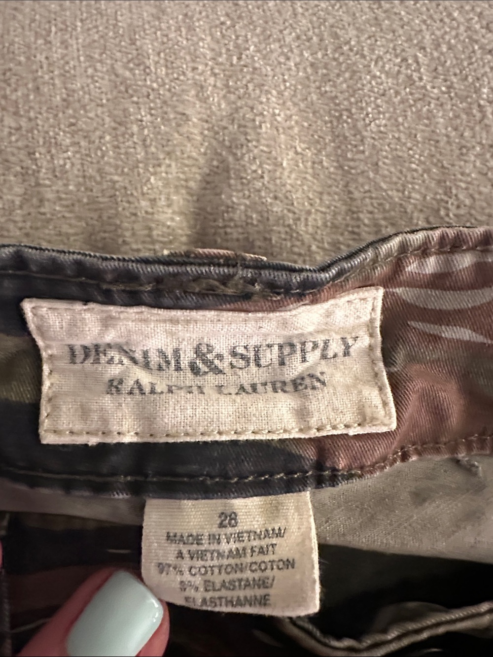 Denim & Supply Ralph Lauren Camouflage skinny Pants - Green/Brown/Black- vintage - Picture 2 of 7